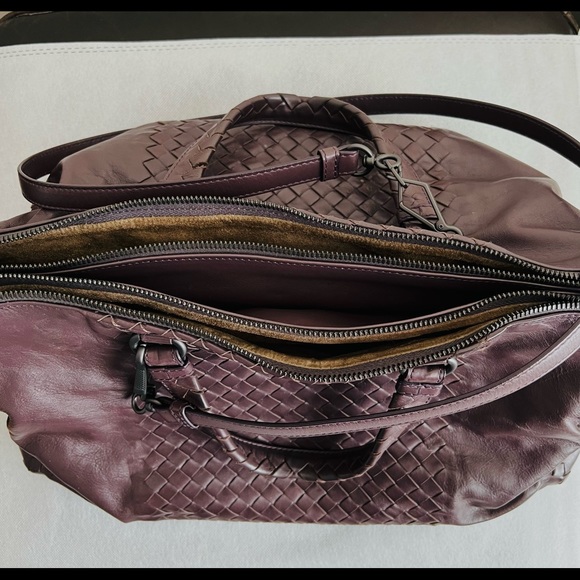 Bottega Veneta Intrecciato Leather bag. Aubergine colour. - Picture 3 of 4